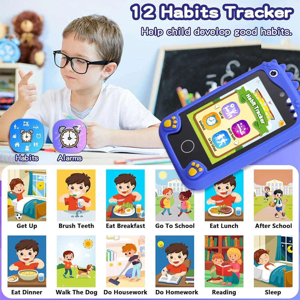 Kids Smart Educational Music Player & Learning Phone Toy for Ages 3-12 - Perfect Christmas & Birthday Gift