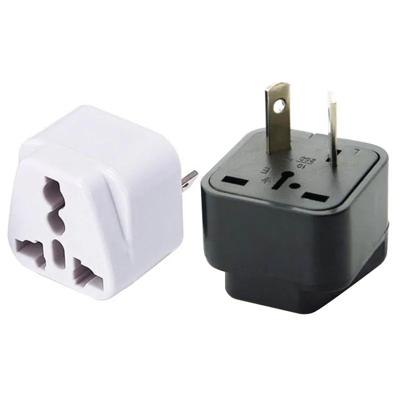 Universal 2-in-1 Plug Adapter – CN, US, UK, EU to AU Converter Socket for Australia & New Zealand Travel, 10A (White/Black)