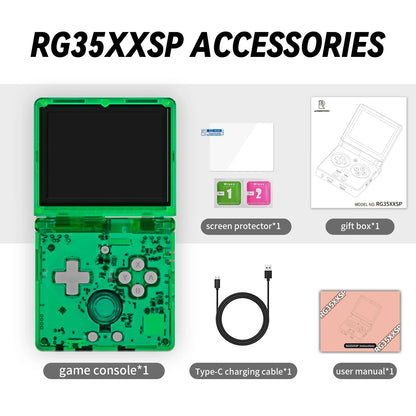 ANBERNIC RG35XXSP Flip Handheld Game Console – 3.5” IPS Display, 64GB, 64-Bit Linux, Online Play
