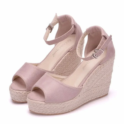 Plus Size Women’s Summer Wedges – High Heel Platform Sandals for Party, Evening & Wedding, Sizes 32–44