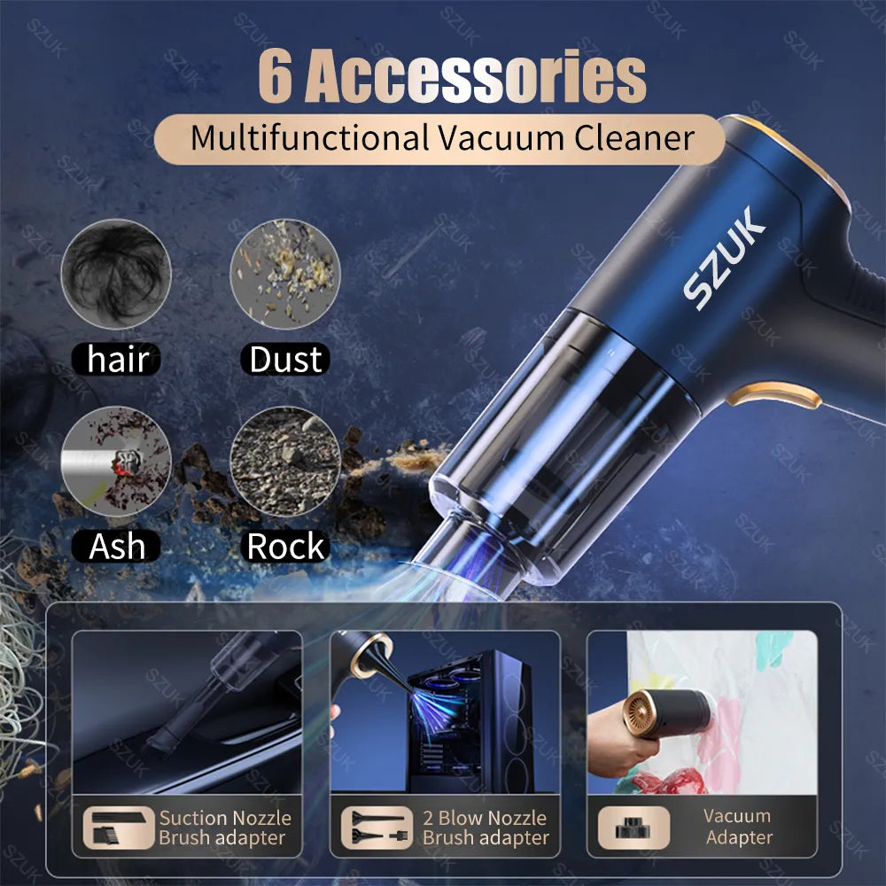 Powerful Portable Mini Car Vacuum Cleaner: Wireless Handheld Cleaning Machine for Home Appliances and Cars, Perfect for Keyboards and More