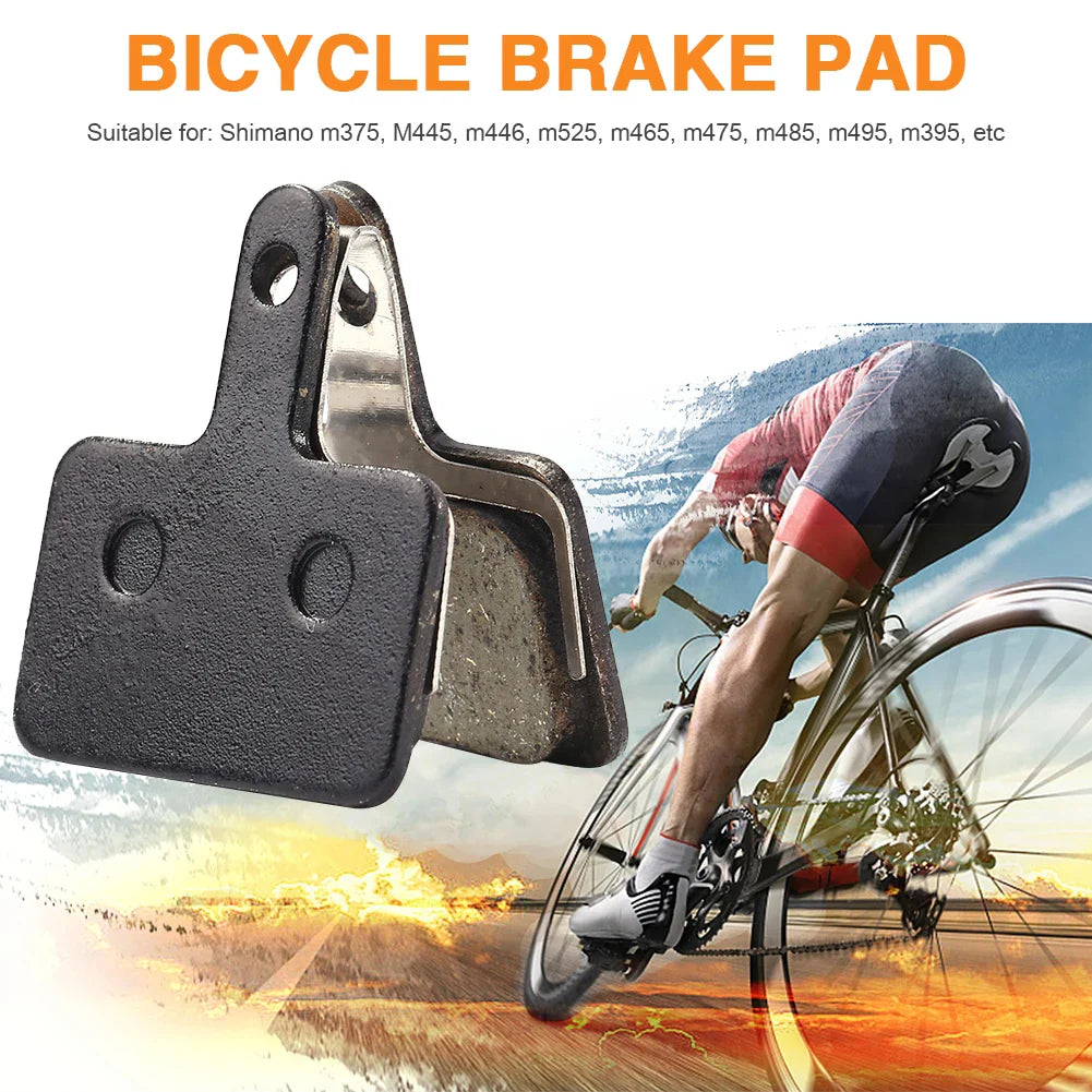 MTB and Road Bike Disc Brake Pads for SHIMANO M375 M445 M446 – Resin and Semi-Metallic, Available in 5/10/15/20/25/30 Pairs