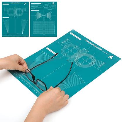 Eyeglasses Repair & Adjustment Board – Adjustable Eyewear Frame Angle Measuring Tool for Forward Tilt Alignment by DH Optical