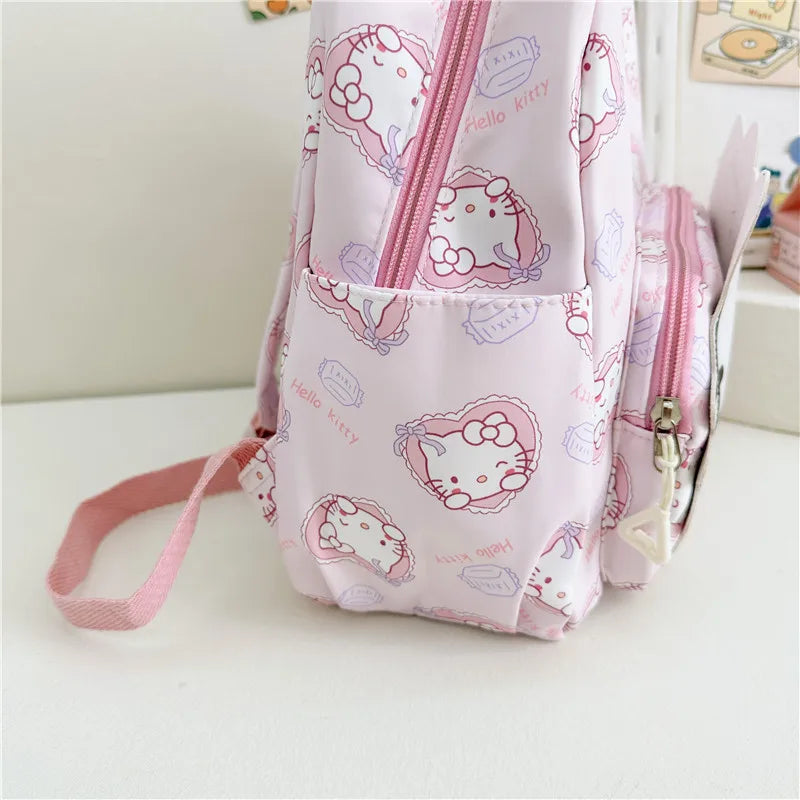 Anime Cartoon Kuromi, Melody & Cinnamoroll Backpack – Kawaii Canvas Schoolbag for Boys & Girls, Hello Kitty Fashion Kids Backpack