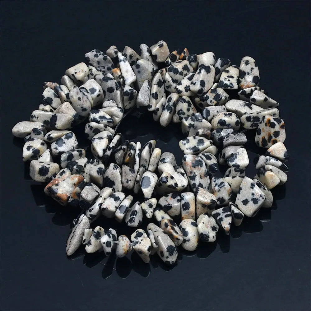 16 Inch Natural Stone Chip Beads - 5-8mm Irregular Crystal Agate Gravel Beads for DIY Bracelets & Jewelry Making