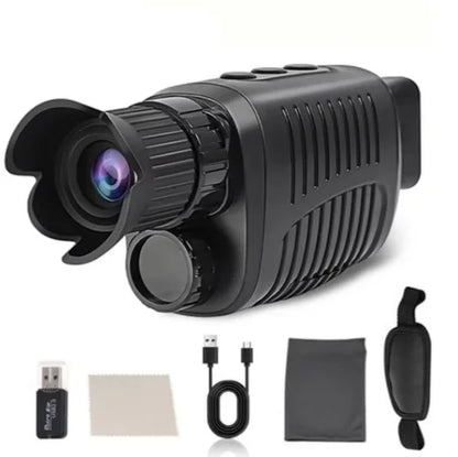1080P HD Monocular Night Vision Scope – 5X Zoom Infrared Hunting Telescope, 300m Range in Full Darkness