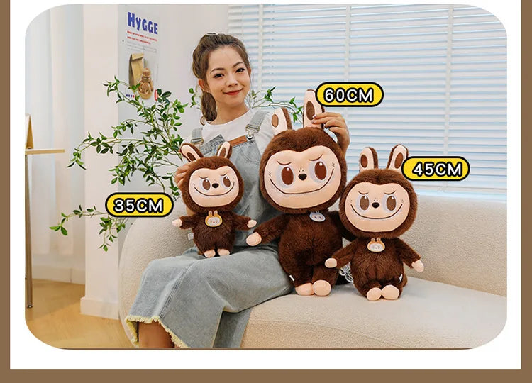 60cm Labubu Cute Rabbit Ragdoll Plush Toy – Soft Mink Fur Cartoon Pillow for Kids Christmas Gift