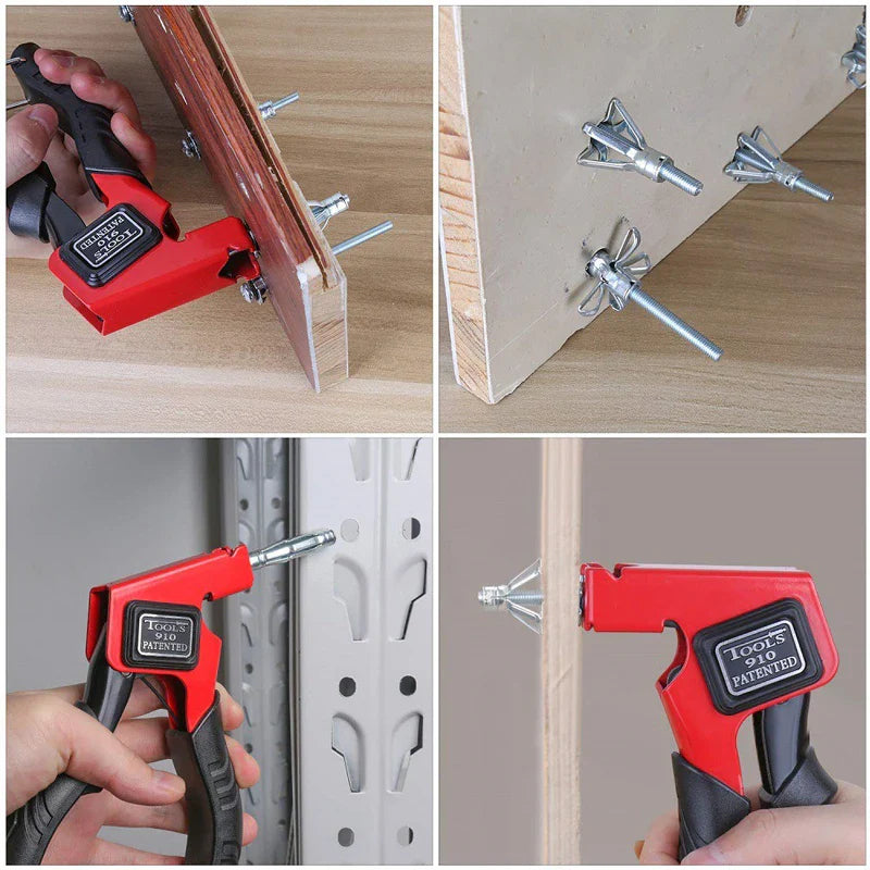 Hand Tool Wall Anchor Gun — Hollow Metal Cavity Anchor Fixing Gun for Gypsum Plasterboard & Molly Drywall Tools