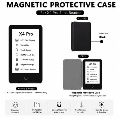 XTEINK X4Pro E-Reader - 3.7-Inch Portable E-Ink Reader with 16GB Storage & High-Resolution Display