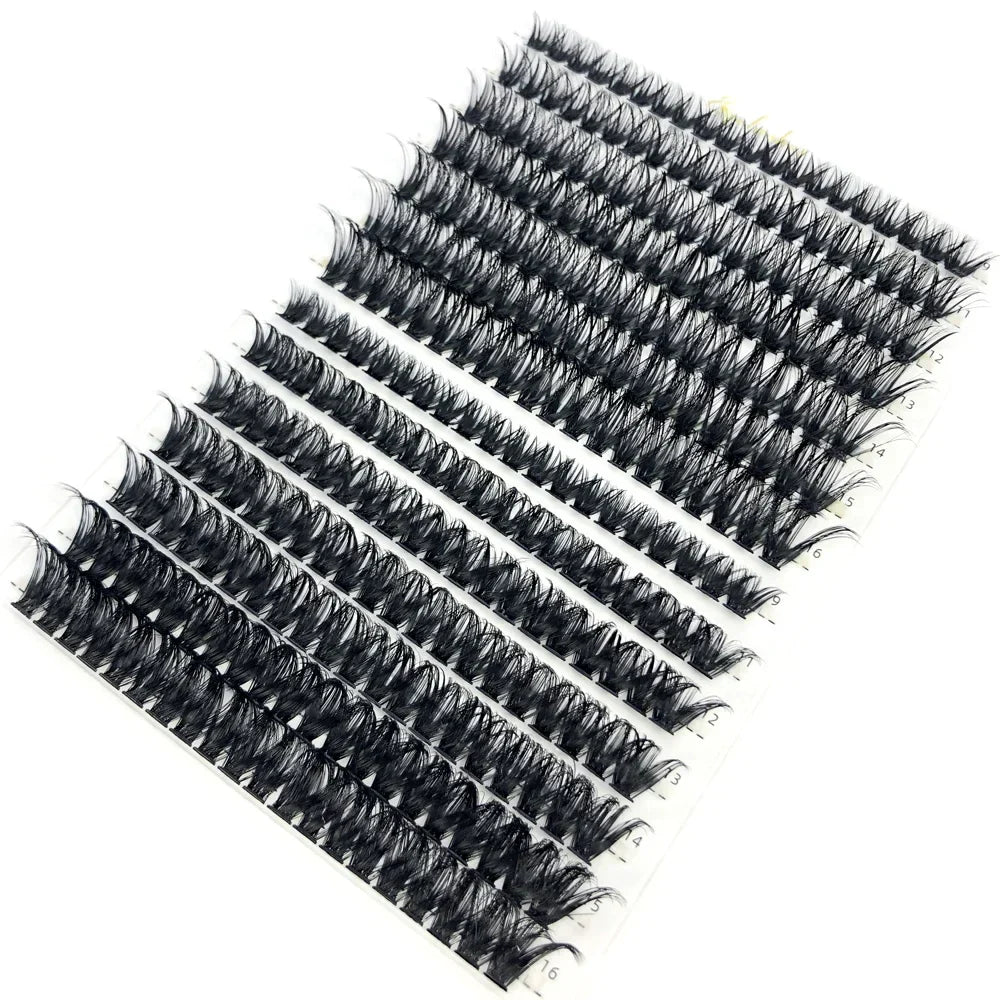 HBZGTLAD 280Pcs 3D Mink Eyelash Clusters Set – Handmade 10D 60D 80D Natural Style False Eyelashes Extension Bundle Pack