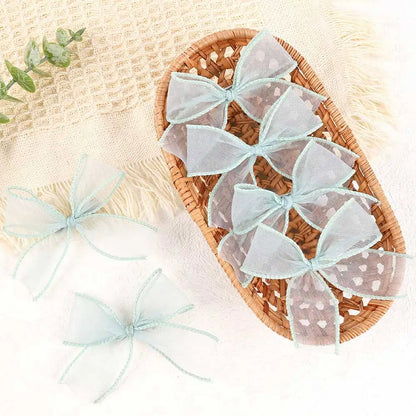 6Pcs White Lace Bow Hair Clips for Baby Girls – Lovely Bowknot Hairpins, Barrettes, Kids Hairgrips, Korean Headwear Accessories
