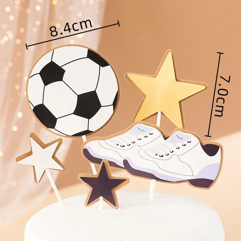 Soccer Cake Topper (Boy) – Football Party Decorations & Happy Birthday Cake Picks for Kids