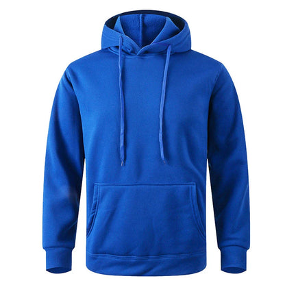 Unisex Warm Sweatshirt — Casual Solid Color Streetwear Pullover with Pocket, Sport & Fitness Hoodie in Multiple Colors