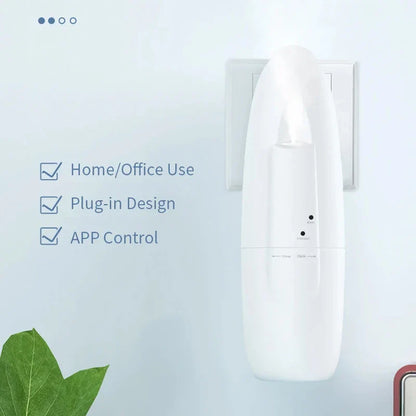 Smart Aroma Essential Oil Diffuser – Bluetooth APP Control, Plug-In Wall Scent Machine for Home & Office Air Freshening