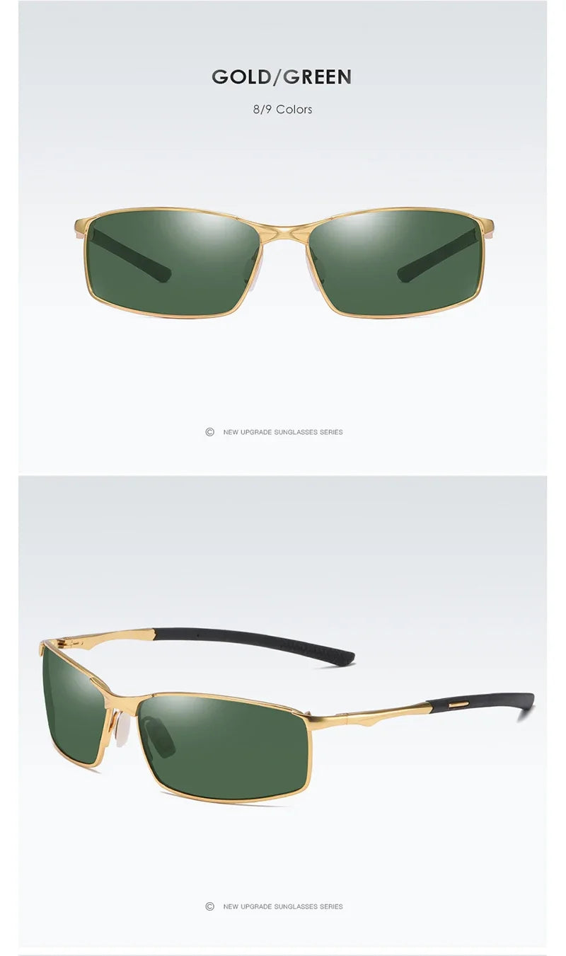 Aoron Polarized Sunglasses — Unisex Driving Mirror Sun Glasses with Metal Frame & UV400