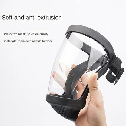 Transparent Full Face Protector Shield: Facial Protection Mask for Work Safety - Kitchen Accessories & Gadgets