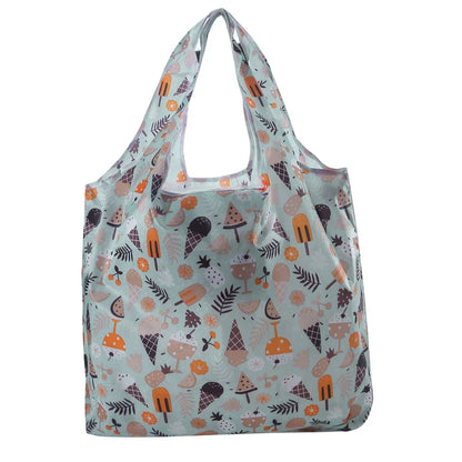 Portable Foldable Shopping Bag – Large Capacity Nylon Tote with Fashion Prints, Lightweight Reusable Travel & Grocery Essential Bag