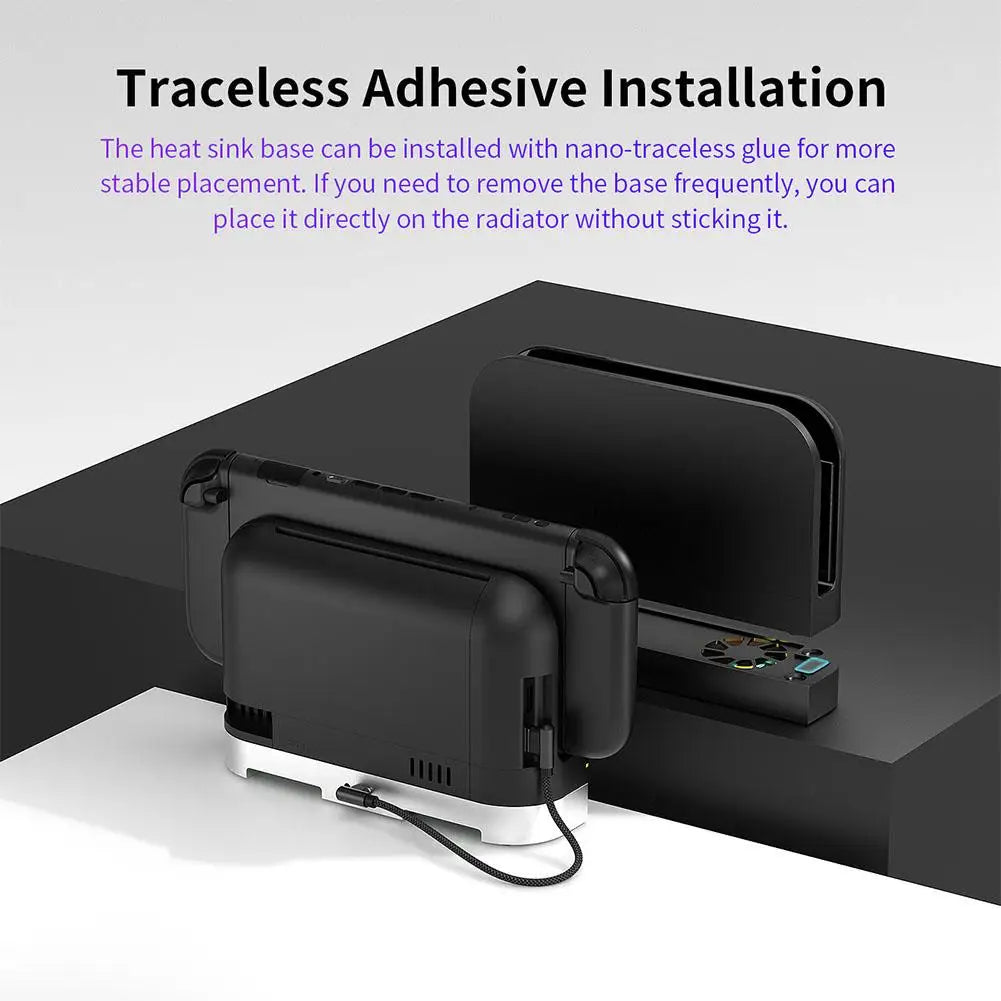 Universal Nintendo 2 Base with Cooling Fan — Dual-Fan Adjustable Heat Sink Docking Station with 3-Speed Wind Control