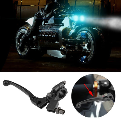 22mm Folding Clutch Lever with Perch — Motorcycle Handle Replacement for 50CC–125CC Dirt Pit Bike