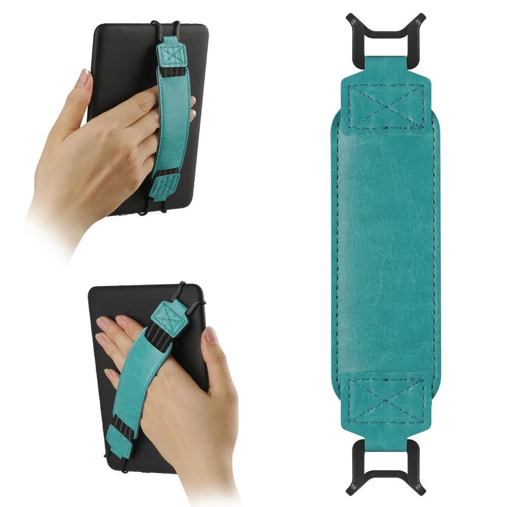 Leather Tablet Hand Strap — Elastic Anti-Drop E-Reader Holder for Kindle, iPad, Kobo, Sony, Pocketbook, Lenovo