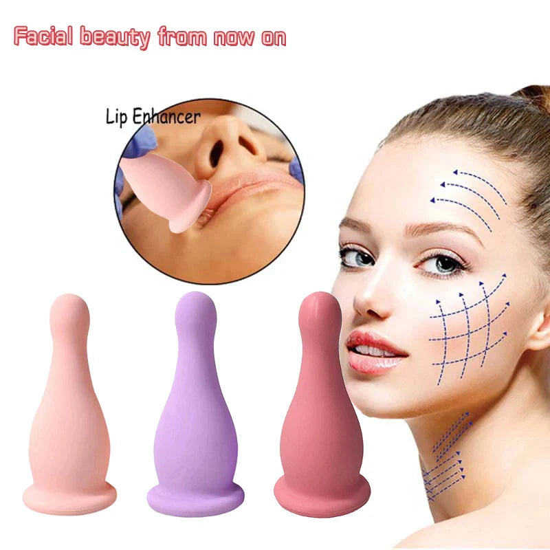 Silicone Vacuum Cupping Massage Set – Anti-Cellulite Body Cups & Facial Suction Cups for Face, Neck Lift, Gua Sha & Anti-Wrinkle Care