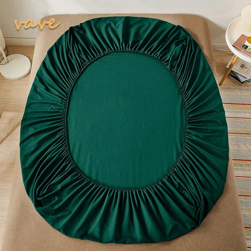 100% Cotton Fitted Sheet — Non-Slip, Adjustable Mattress Cover with Elastic Bands for Single, Double, Queen & King Beds (140/160/200cm)