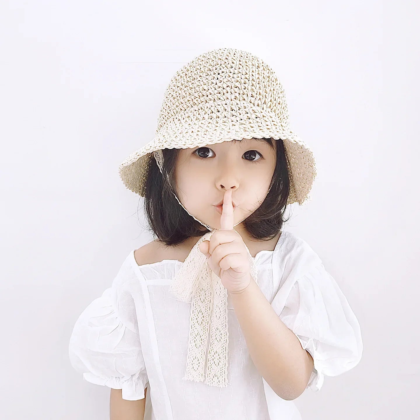 Baby Girl Summer Straw Hat – Fashion Lace Bow Panama Beach Cap for Kids | Lightweight Breathable Princess Sun Protection Hat