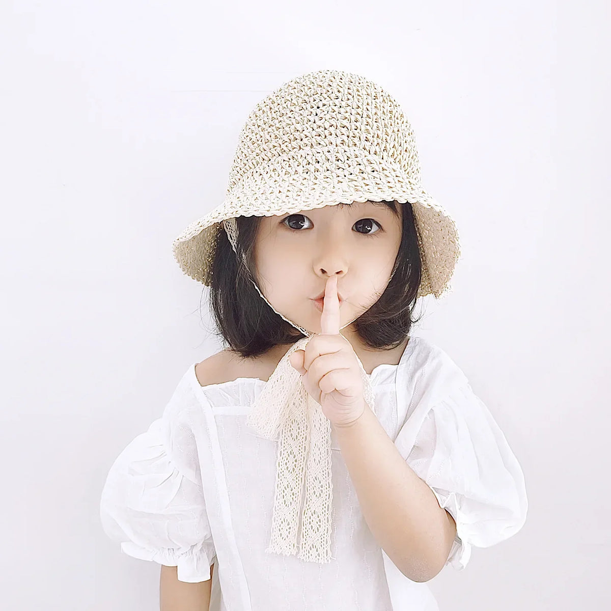 Baby Girl Summer Straw Hat – Fashion Lace Bow Panama Beach Cap for Kids | Lightweight Breathable Princess Sun Protection Hat