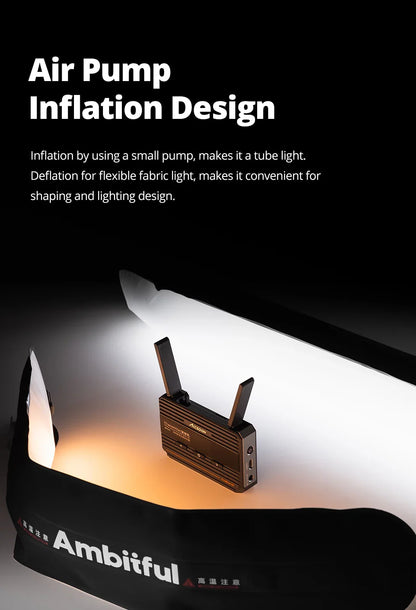 Ambitful GC12 Gold Crow Flexible Photography Lighting - 2700K-6500K Portable LED Soft Light, Inflatable Air Light