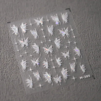 5D Glitter Butterfly Nail Sticker – Kawaii Aurora Nail Art Decal for DIY Manicure & Nail Decorations