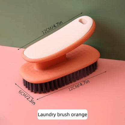 Long Handle Laundry Cleaning Brush - Soft Bristle Multifunctional Clothes Scrubbing Tool for Household Use