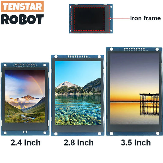 TENSTAR ROBO SPI TFT LCD Display Module – 2.4/2.8/3.5 Inch 240x320 & 320x480, 5V/3.3V PCB Adapter, ST7789V/ST7796S