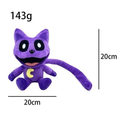 Smiling Animal Anime Plush Toy – Horror Cat Doll, Soft Cartoon Plush for Festival Decoration & Gift