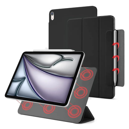 Magnetic Trifold Stand Case for iPad Pro & Air – Slim Fit for iPad Pro 12.9, Air 5/6, M4/M2 (2024 & 10th Gen)