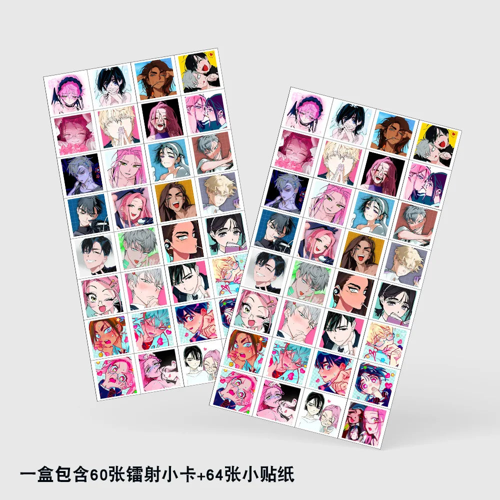 124PCS Alien Stage Holographic LOMO Cards & Stickers - Collectible Fan Gift Set Featuring Luka, Hyuna & Ivan