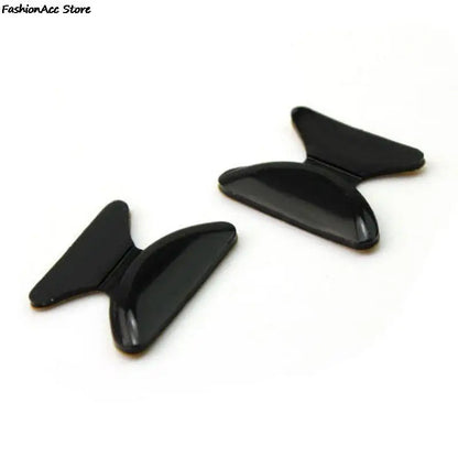 5 Pairs Adhesive Silicone Glasses Nose Pads - Non-Slip Clear & Black Thin Nosepads for Eyeglasses & Sunglasses