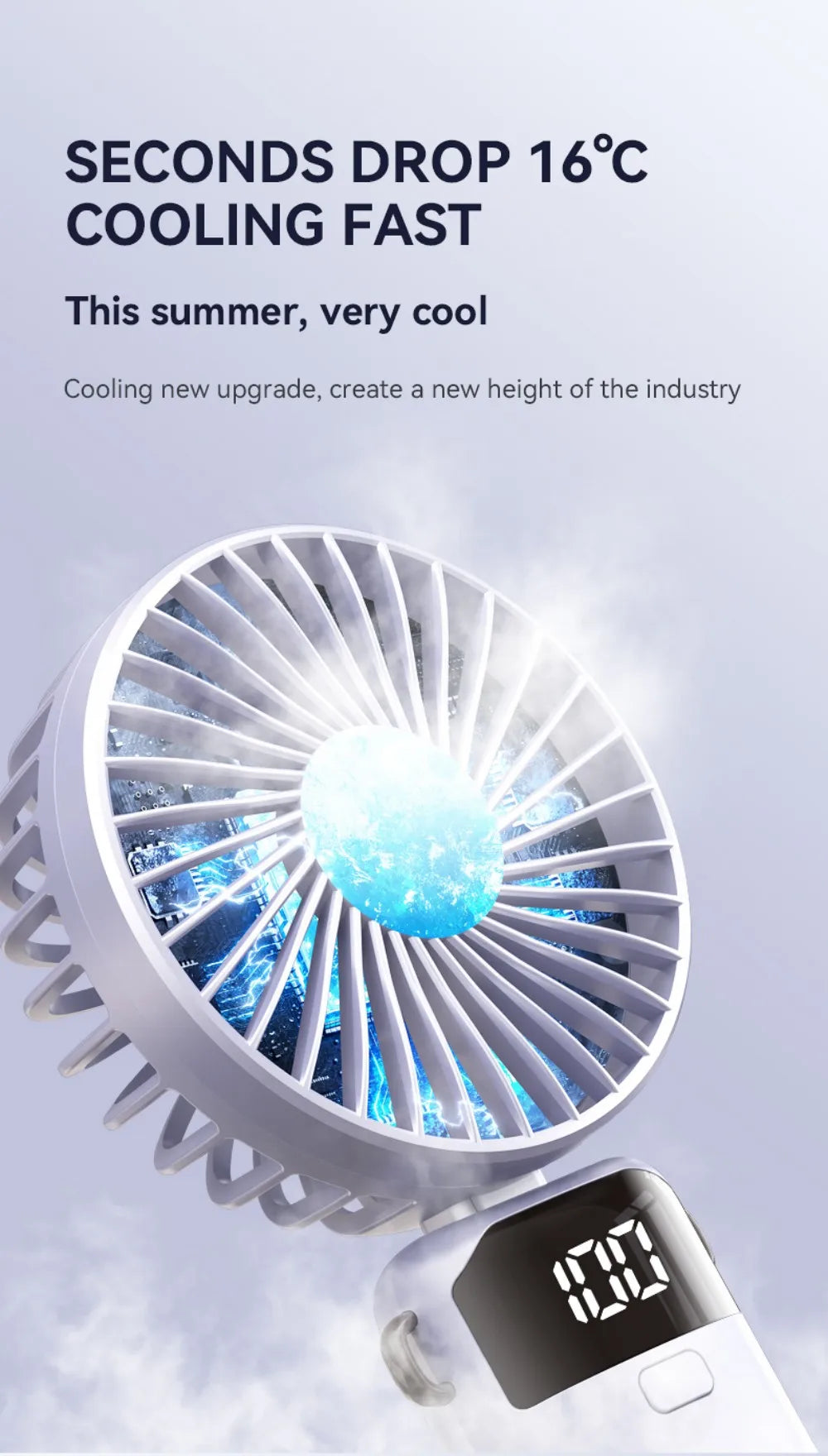 Portable Mini USB Fan – Handheld & Desktop Fan with Phone Holder, 3-Speed Adjustable Wind, Long Battery Life, Multi-Function Cooling Fan