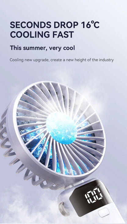 Portable Mini USB Fan – Handheld & Desktop Fan with Phone Holder, 3-Speed Adjustable Wind, Long Battery Life, Multi-Function Cooling Fan