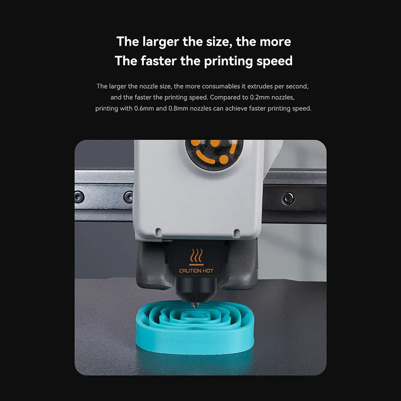 Bambu Lab A1 Mini Hotend Kit – 0.2/0.4/0.6/0.8mm Hardened Steel Nozzle Replacement for A1 3D Printer