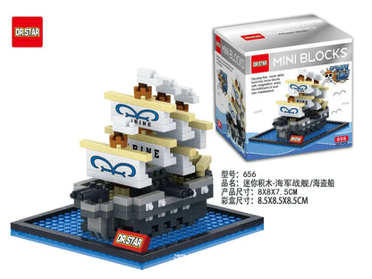 Anime Pirate Ship Building Blocks – Thousand Sunny & Going Merry Diamond Brick Figures, Polortang Toy Set Christmas Gift
