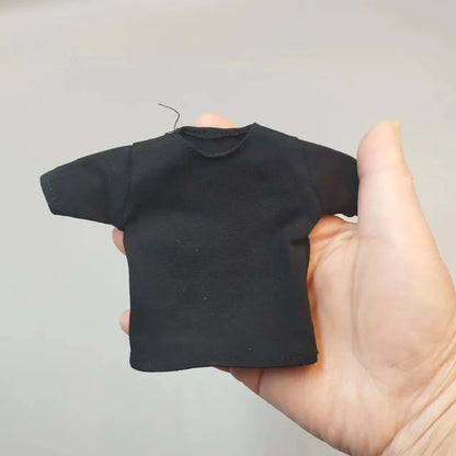 1/6 Scale Black T-Shirt for 12" (30cm) Action Figures — Male & Female DIY Model Accessories