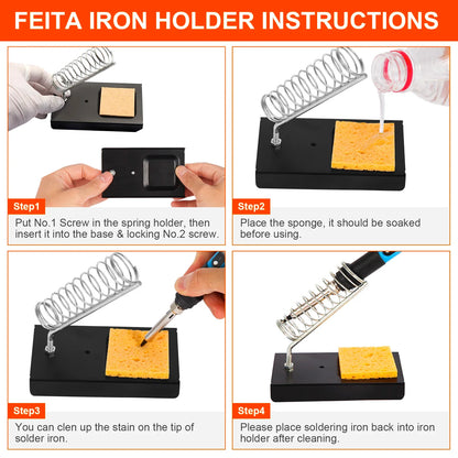 80W LCD Digital Soldering Iron Kit for Electronics – Adjustable Temperature Welding Repair Tool Set with Switch & Soldering Tips for Precision Work