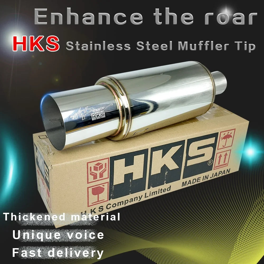 Universal Stainless Steel Straight Drum Muffler Tailpipe - 2, 2.5 & 3 Inch Inlet, 3.5 Inch Outlet Car Exhaust