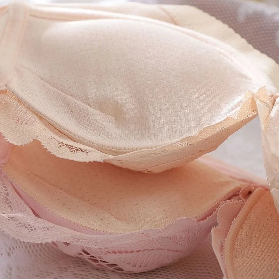 Midnite Star Extra Thick 6cm Gathered Bra – No Steel Ring, Soft and Sexy for Flat Chest or Small Chest