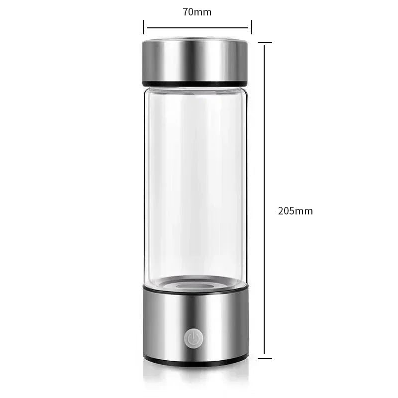 Hydrogen Oxygen Water Cup - H2 Inhalation Device with SPE PEM Dual Chamber Ionizer for Healthcare