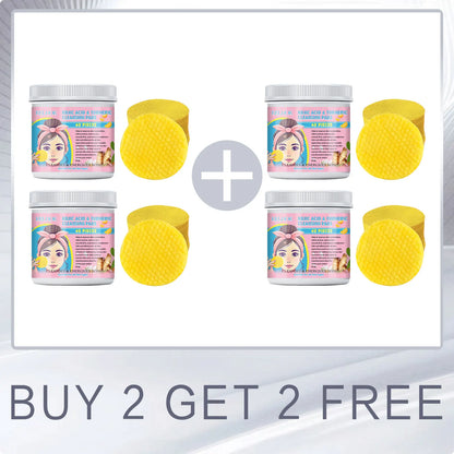 EELHOE Turmeric and Kojic Acid Facial Cleansing Pads - Exfoliating Daily Skin Care for Pores, Dirt Removal, and Moisturizing