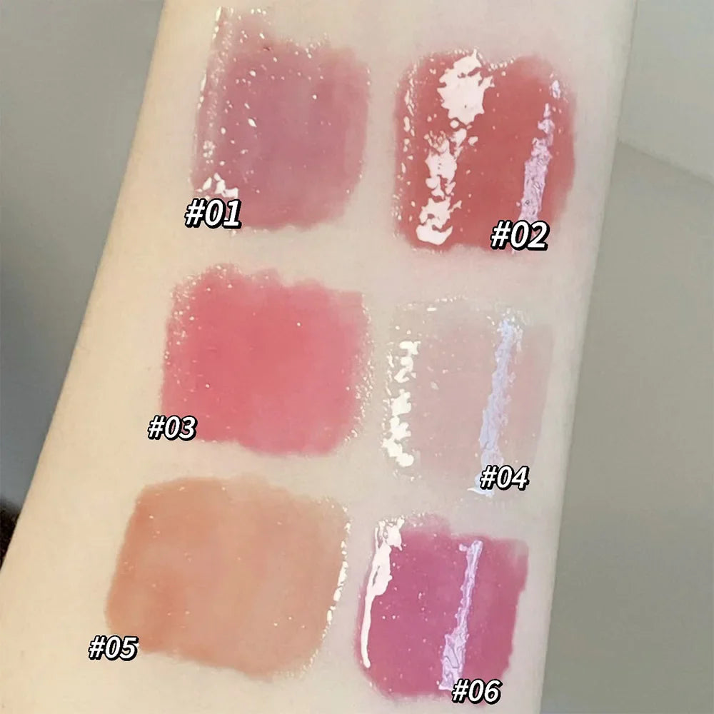 Gege Bear Pink Rabbit Lip Gloss — Moisturizing, Long-Lasting Watery Colored Lip Balm