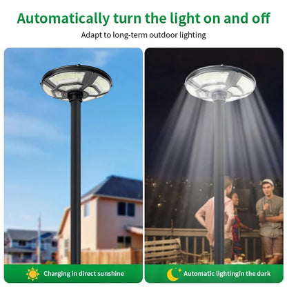 Solar Lamp Post Light - 78-Inch Outdoor Garden Pole Lamp with Removable Head and IP67 Waterproof Design