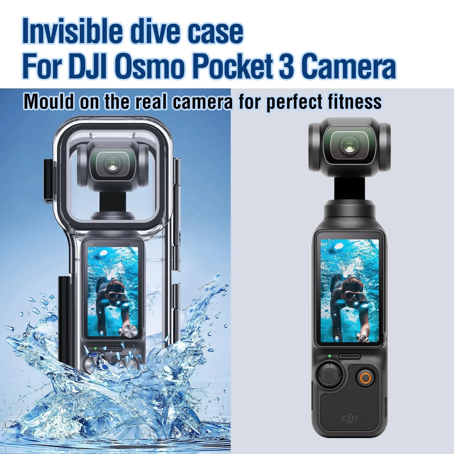 Waterproof Case for DJI Osmo Pocket 3 – 45M Underwater Diving Housing & Protective Camera Shell