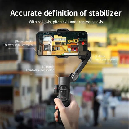 AOCHUAN 3-Axis Handheld Gimbal Stabilizer – SmartXE for iPhone & Android, AI Face Tracking for TikTok & Vlog Videos